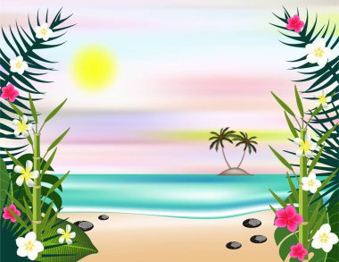 Deniz plaj arka plan dekor