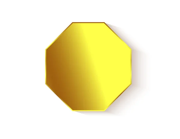 Pegatina Diamante Oro Vacío — Vector de stock