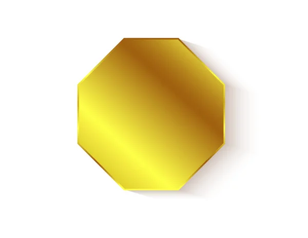 Sticker Diamanten Leeg Goud — Stockvector