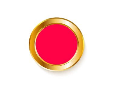 Altın etiket izole kırmızı