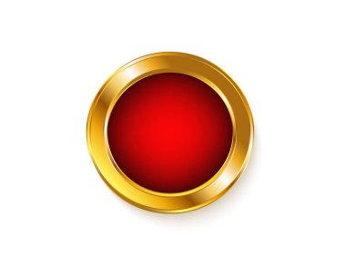 Altın etiket izole kırmızı