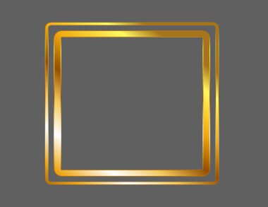 İzole kare altın dekor