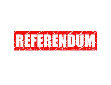 Referandum kırmızı pul dekor