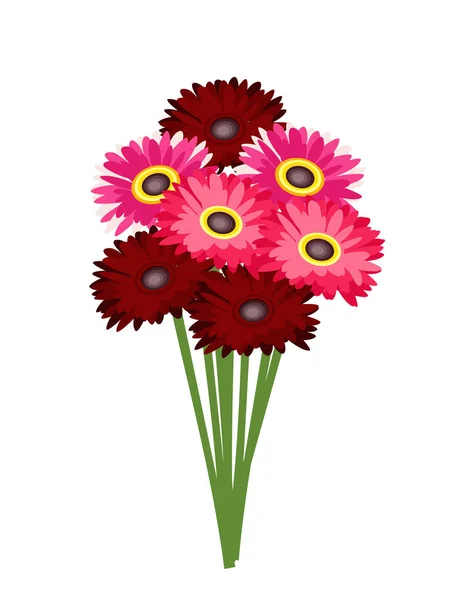 Gerberas Flores Ramo Decoración — Vector de stock