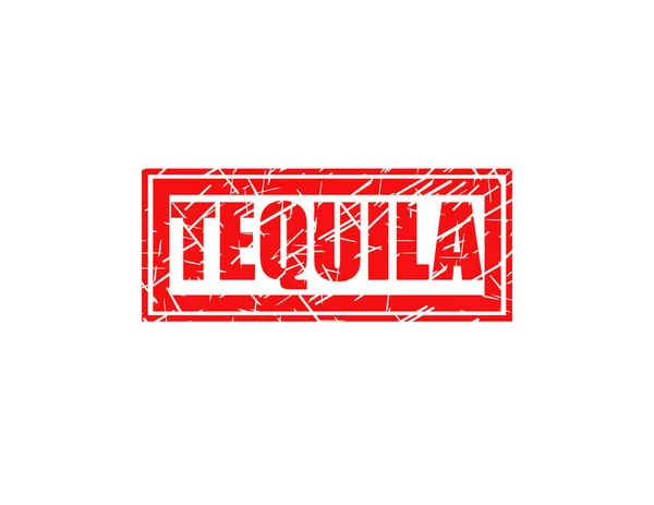 Tequila Rotes Stempeldekor — Stockvektor