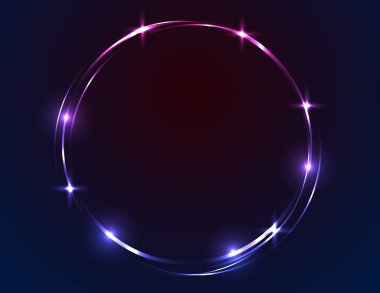 Neon yuvarlak kare dekor