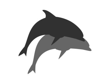 Yunuslar izole dekor siluet