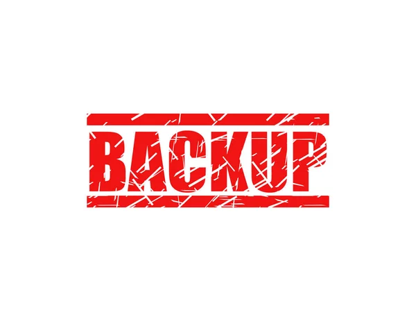 Backup Roter Stempel Dekor — Stockvektor