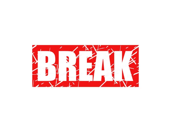 Break Red Stempel Dekor — Stockvektor