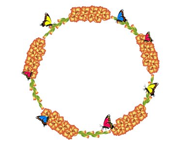 Glayöl çiçek çerçeve dekor