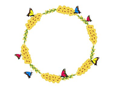 Glayöl çiçek çerçeve dekor