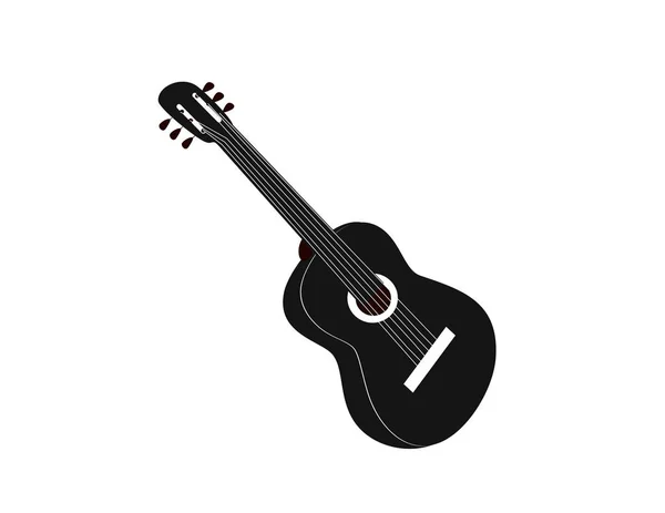 Gitaar Mexicaanse Gereedschap Silhouet — Stockvector