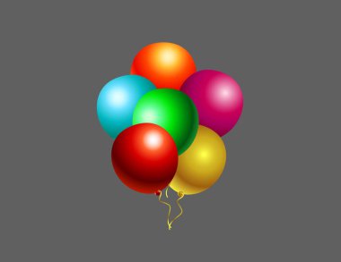 Balonlar farklı renk dekor