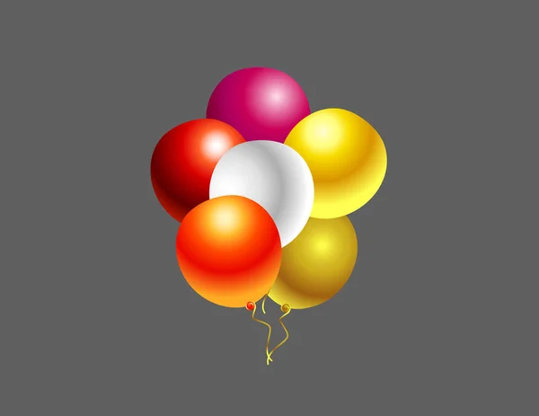 Globos Decoración Diferentes Colores — Vector de stock