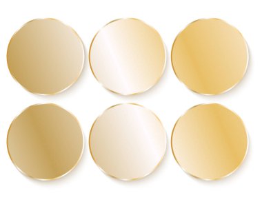 Altın çıkartmaları izole dekor