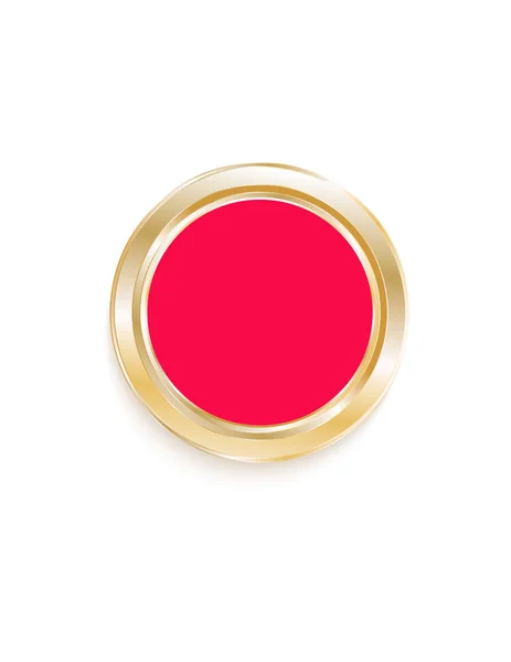 Золота Наклейка Ізольована Червона — стоковий вектор