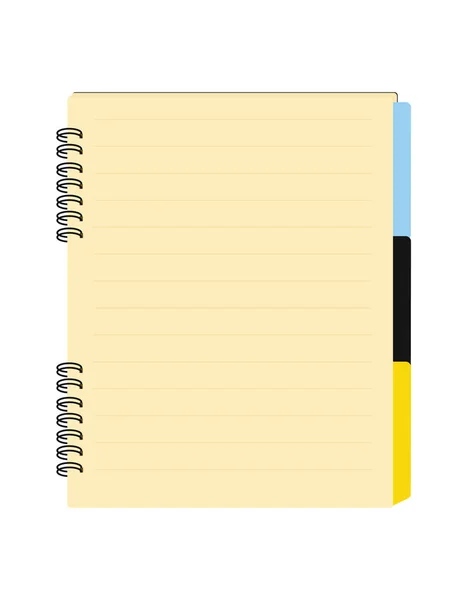 Cuaderno Sobre Fondo Blanco — Vector de stock