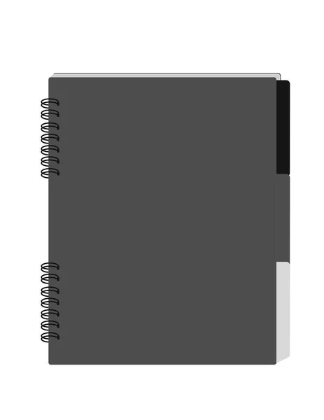 Zápisník Bílém Pozadí — Stockový vektor