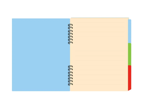 Notebook Fundal Alb — Vector de stoc