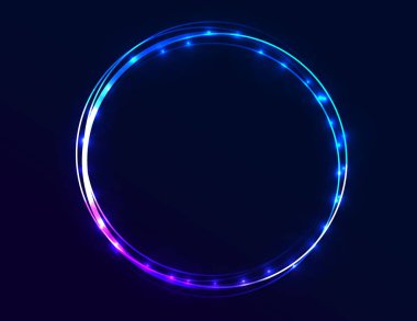 Neon yuvarlak kare dekor