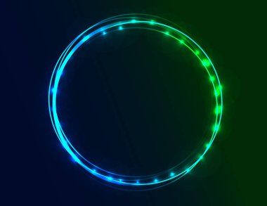 Neon yuvarlak kare dekor