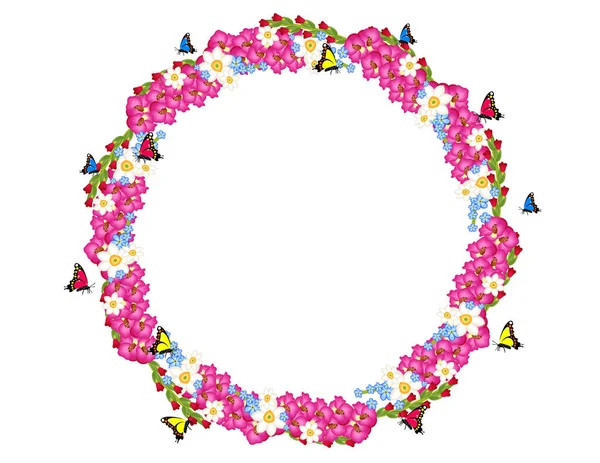 İzole dekoratif çerçeve çiçek