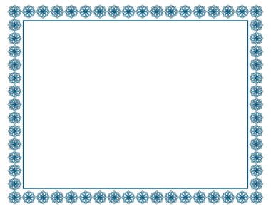 Kare dekor izole tatil