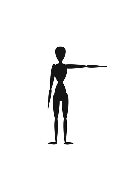 Silhouette Fille Exercice Physique Gymnase — Image vectorielle