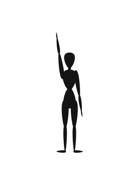 Turnhalle Körperliche Bewegung Mädchen Silhouette — Stockvektor