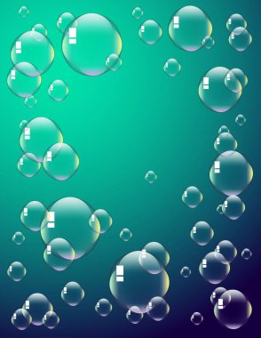 Sabun köpüğü canlı arka plan üzerinde