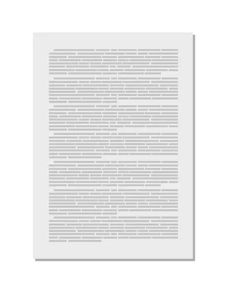 Papier Met Tekst Witte Achtergrond — Stockvector