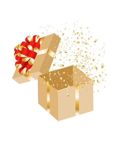 Geschenkbox Öffnen Überraschung — Stockvektor