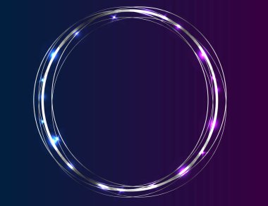 Neon mavi kare dekor