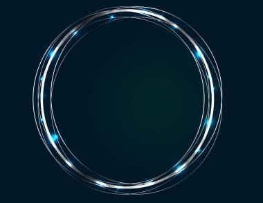 Neon mavi kare dekor