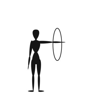 Spor salonu fiziksel egzersiz kız siluet