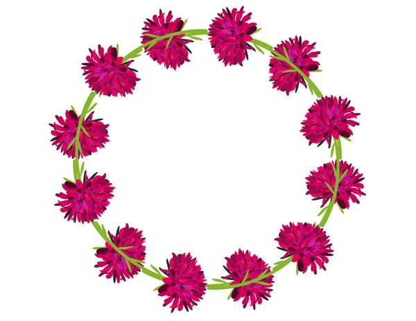 Astra Λουλούδι Διακόσμηση Πλαισίου — Διανυσματικό Αρχείο