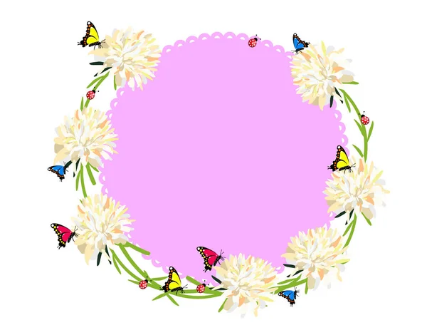 Декор Цветочной Рамы Astra — стоковый вектор