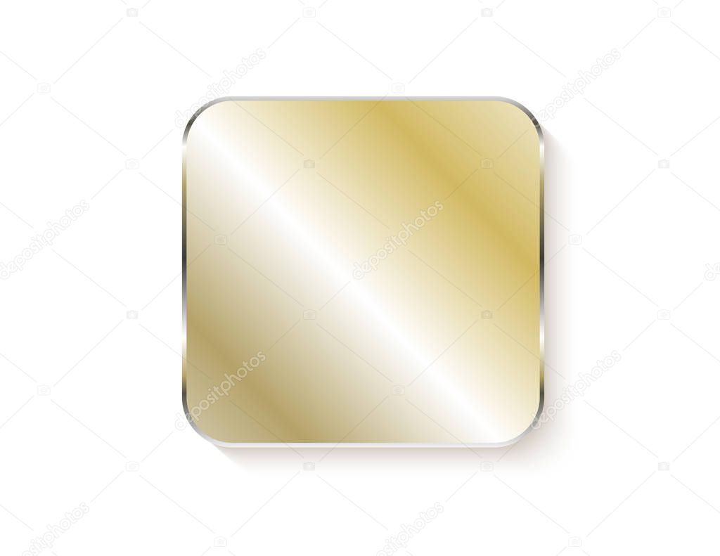 Square sticker with rounded corners