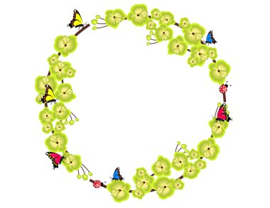 Orkide çiçek çerçeve dekor