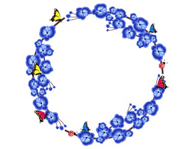 Orkide çiçek çerçeve dekor