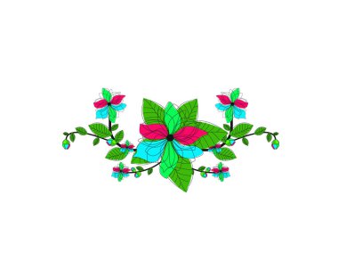 İzole desenleri çiçek dekorasyonu