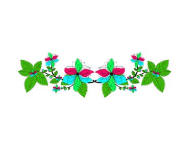 İzole desenleri çiçek dekorasyonu