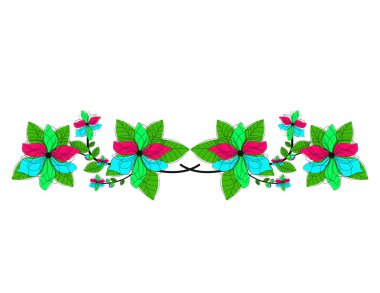 İzole desenleri çiçek dekorasyonu