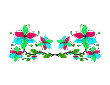 İzole desenleri çiçek dekorasyonu