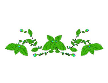 İzole desenleri çiçek dekorasyonu