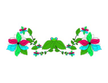 İzole desenleri çiçek dekorasyonu