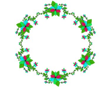 Desenleri çiçek dekor çerçeve