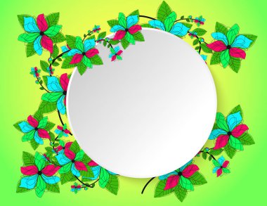 Desenleri çiçek dekor çerçeve