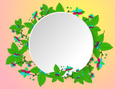 Desenleri çiçek dekor çerçeve