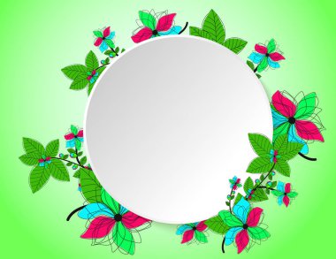 Desenleri çiçek dekor çerçeve